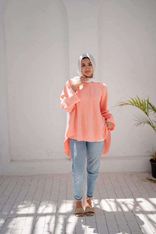 MILA BLOUSE- PEACHY